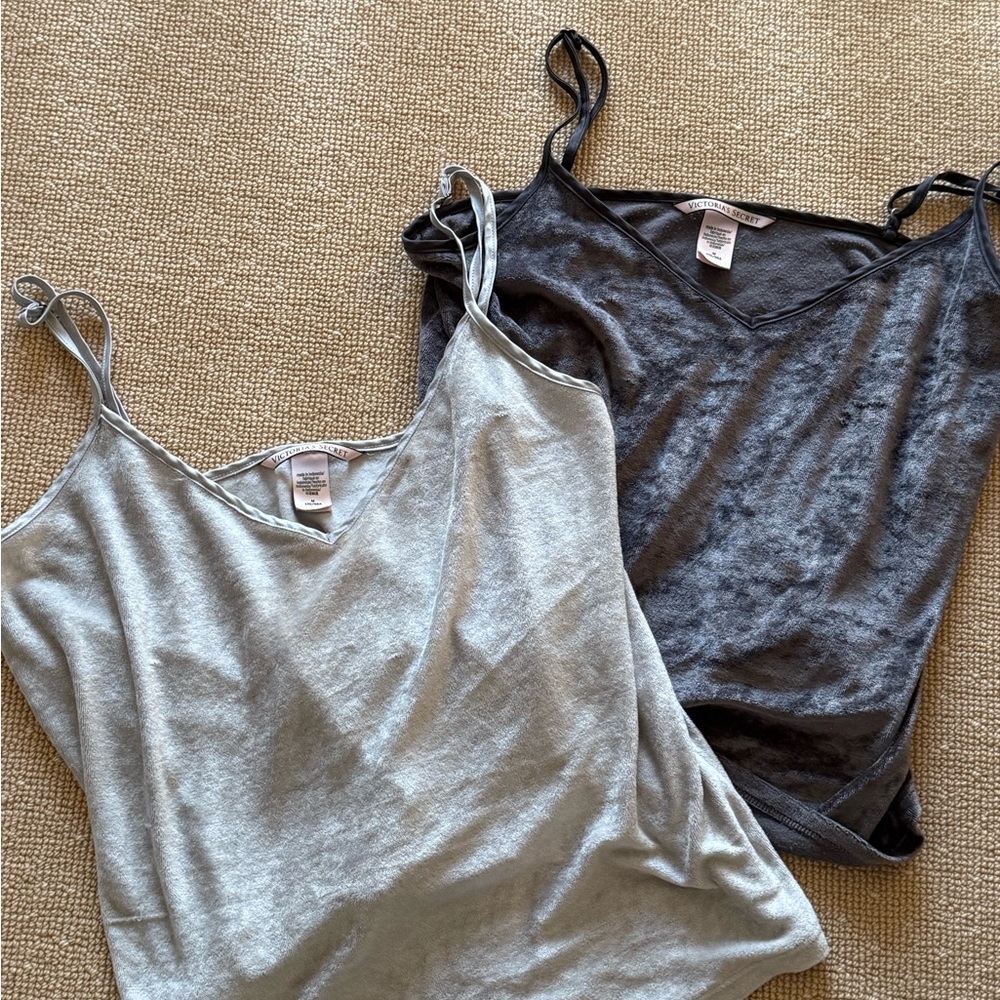 Victoria’s Secret Velvet Cami Bundle 2 Tops M